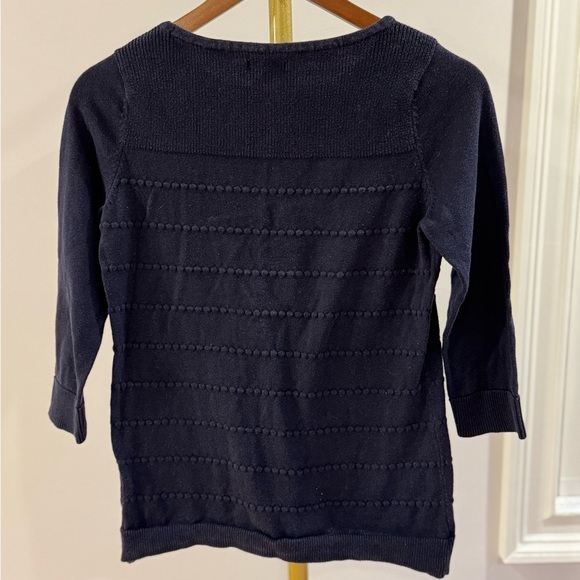 CROFT&BARROW β’ Midnight Blue Textured Knit Top - Picture 8 of 10